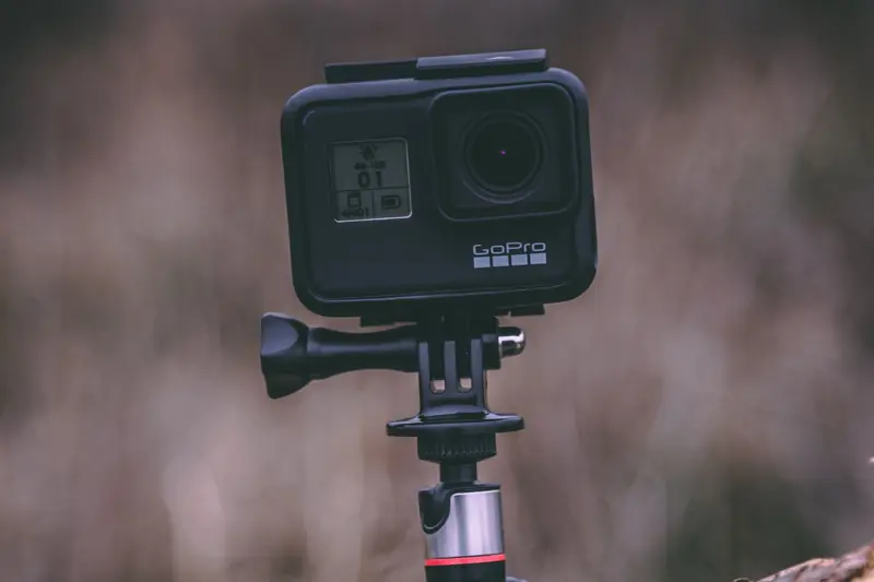 A camera on a flexible tripod